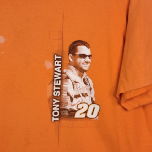 Tony Stewart Home Depo Thrashed Racing Shirt Cut Tag Men's See Measurements - Picture 3 of 15